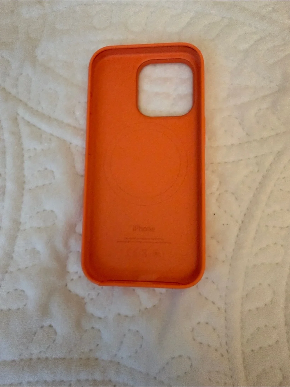 Apple Orange Silicone iPhone Case with Apple Logo